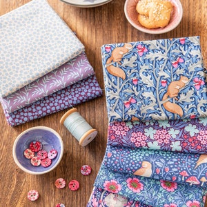 Tilda Hibernation blue fabrics the Fat quarter - cotton fabric.