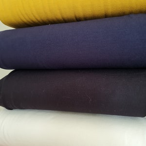 Solid Plain Bamboo stretch jersey knit fabric Oeko-Tex fabric. 5% elastane per 1/2m