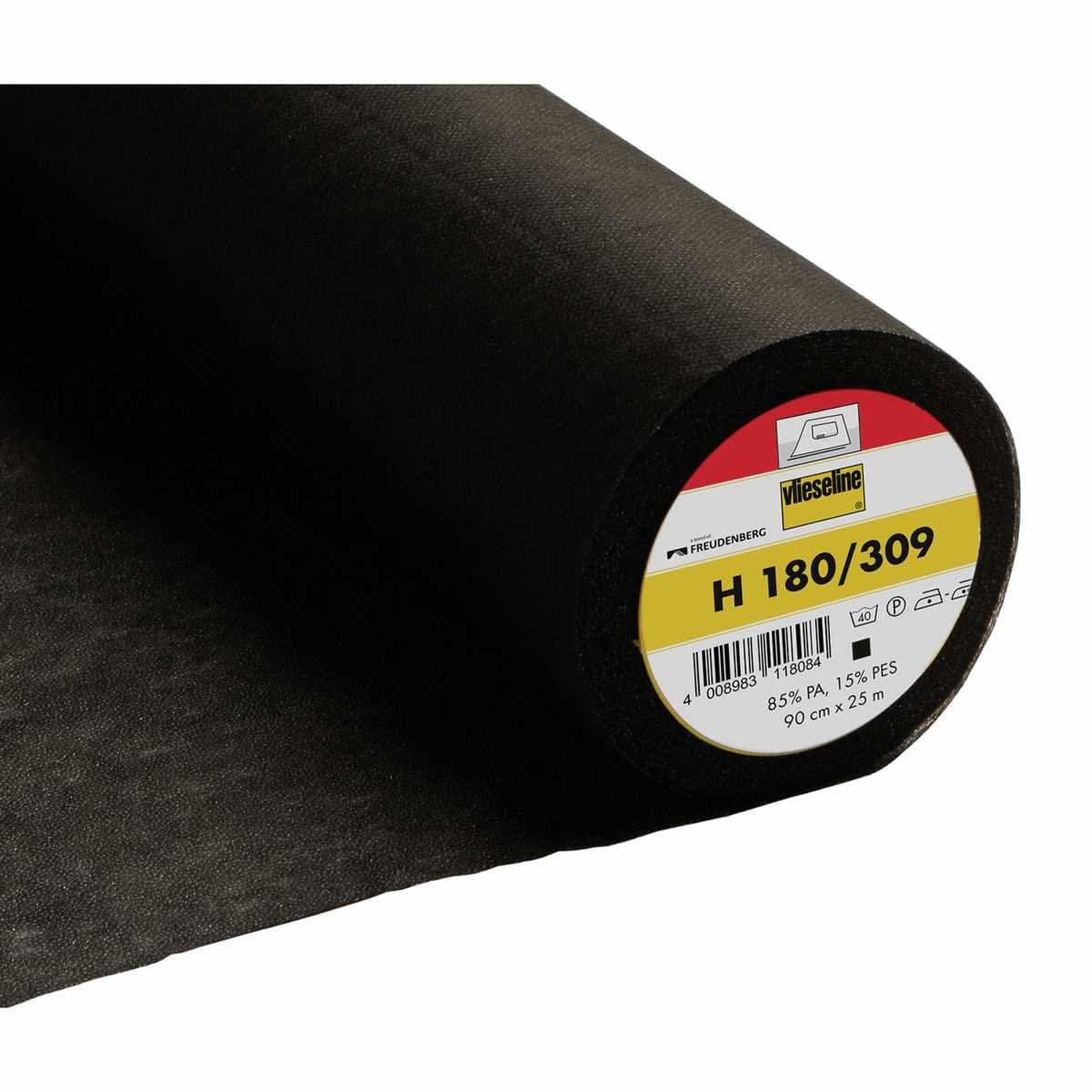 Iron on Fusible Interfacing BLACK HEAVY WEIGHT Fabric 100cm Wide per Metre  