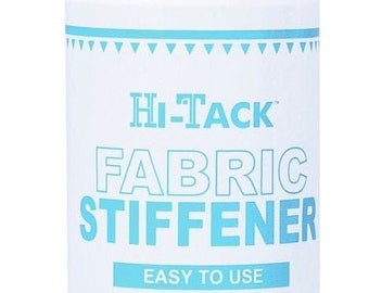 Hi-Tack Fray Fabric Stiffener Glue 250 ml for all fabrics. Perfect for blind making.