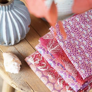 Cotton Beach Coral fabrics by the Fat quarter - cotton fabric by Tilda.