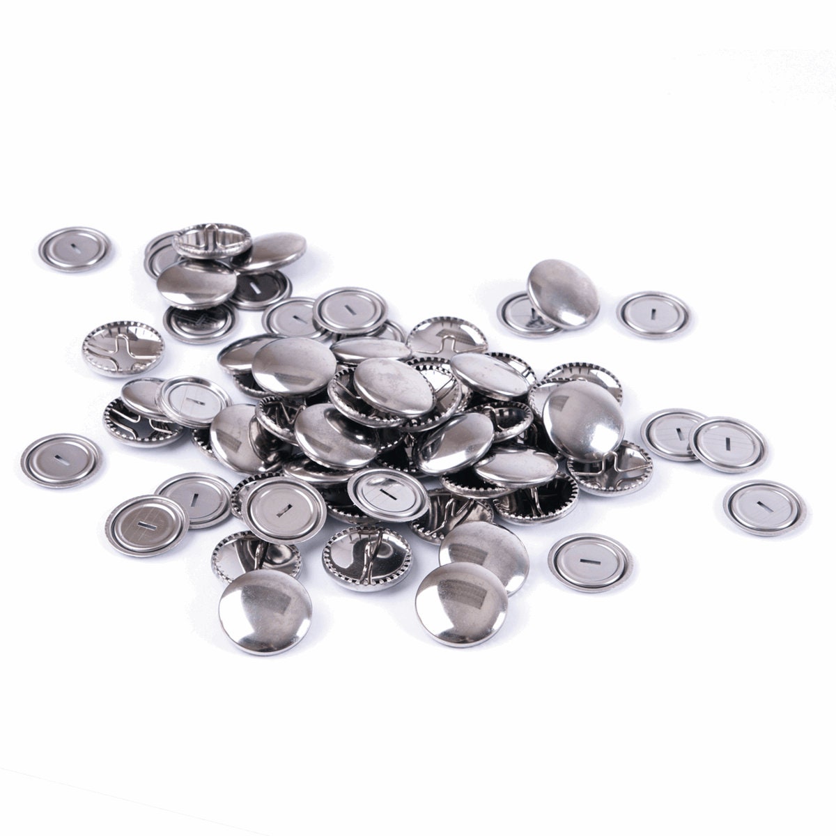 Self Cover Round Metal Buttons 15mm Self Cover Round Metal Buttons 15mm