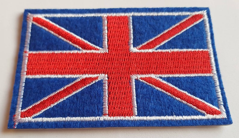 Union Jack/British flag motif iron on or sew on patch. Appliqué patches. image 3