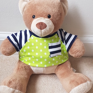 Patrón de costura para camiseta/vestido de osito de peluche, descarga instantánea en PDF. Instrucciones: para Build-A-Bear/oso de 38 cm.