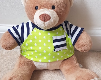 Patrón de costura para camiseta/vestido de osito de peluche, descarga instantánea en PDF. Instrucciones: para Build-A-Bear/oso de 38 cm.