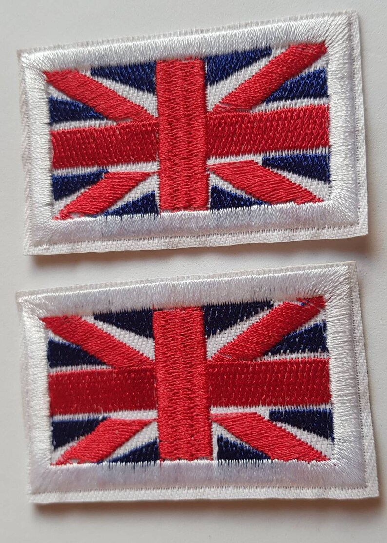 Union Jack/British flag motif iron on or sew on patch. Appliqué patches. image 2