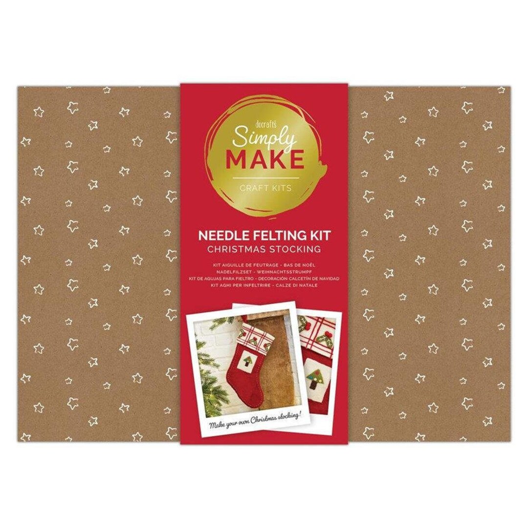 Docrafts Simply Make Felt Stocking Kit Needle Felting Kit Etsy UK