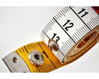 Professional Tailors Tape Measure with snap fastener. Sewing, crafts. 60 in/150 cm.