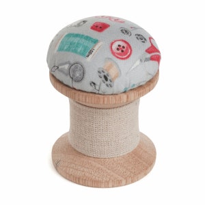 Vintage Sewing Thread Spool Pin Cushion. Great Pincushion Gift.