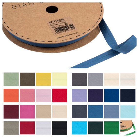 Trimits Polycotton Bias Binding: 25mm - per metre Trimits Polycotton Bias Binding: 25mm - per metre