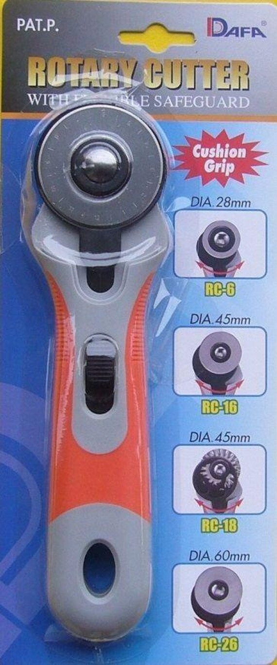 Rotary Cutter Soft Grip Handle Left Right Hand 28 45 60mm by DAFA Craft Fabric 