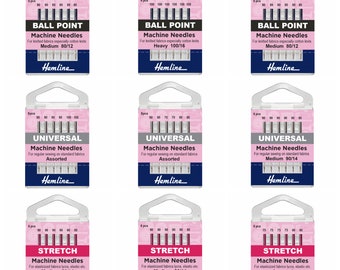 Hemline Ball Point Sewing Machine Needles - 6pc Hemline Ball Point Sewing Machine Needles - 6pc