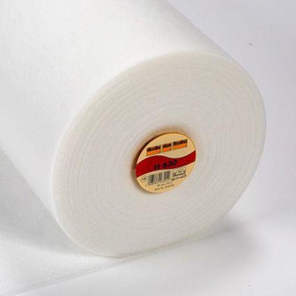 H630 Weiße Low Loft Fusible Fleece Watte zum Aufbügeln, leicht. 90 cm breit.