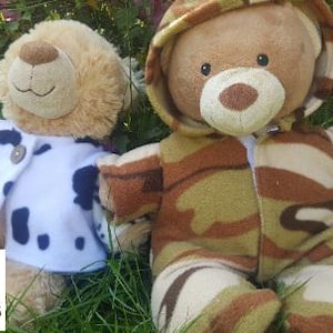 Teddybeerkleding: naaipatroon romper met capuchon, met hoodie/jack-hack (directe pdf-download)