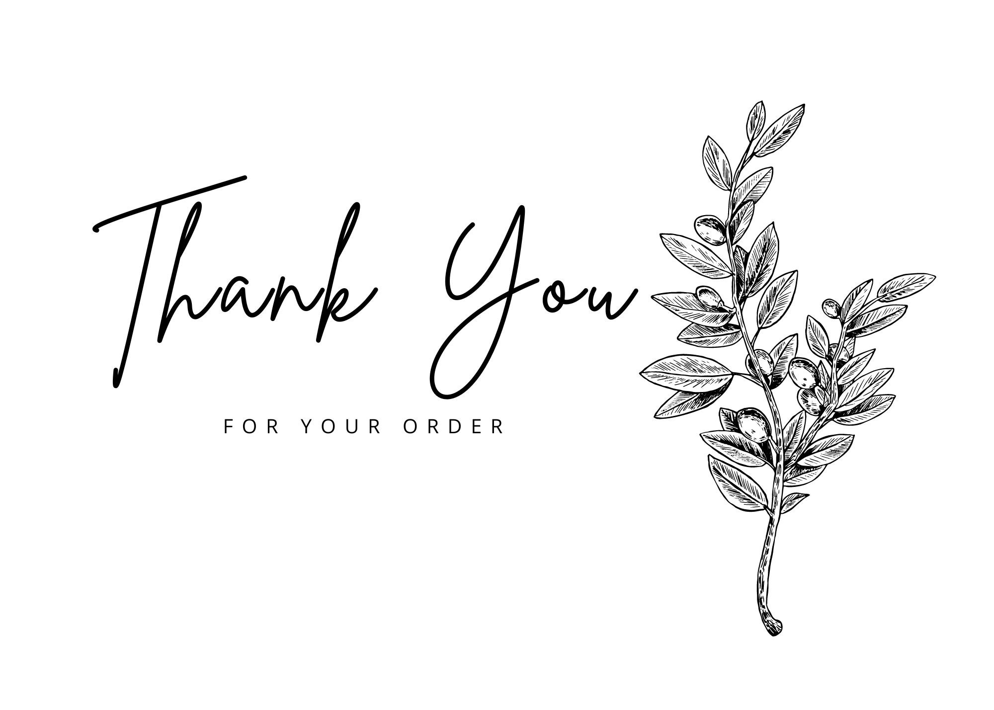 Thank You for Your Order - Printable Thank You Cards - 8 Thank You ...