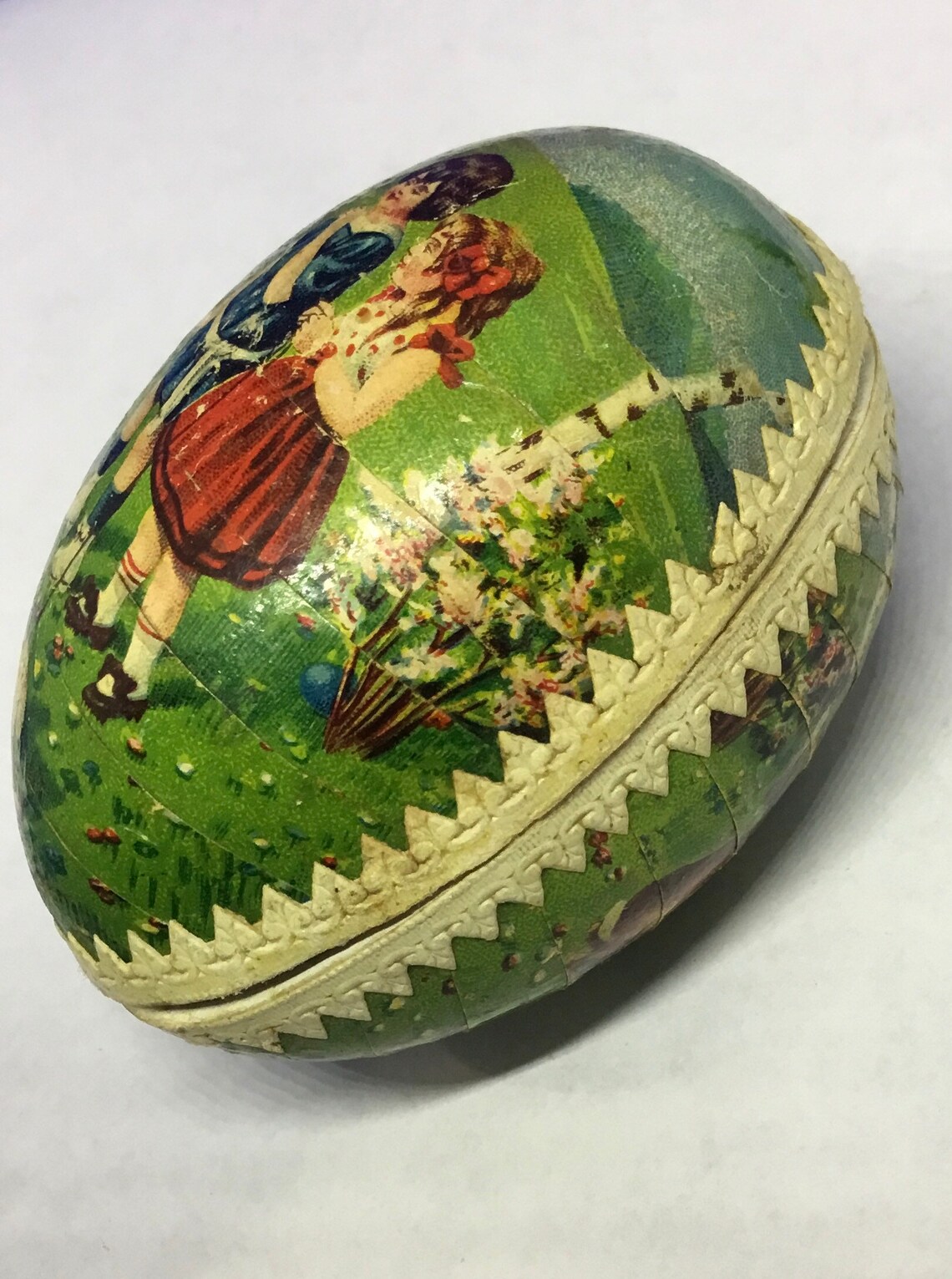 Vintage Easter egg paper mache Egg Made in Germany Easter Etsy