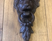 Lion head door knocker bronze cast iron