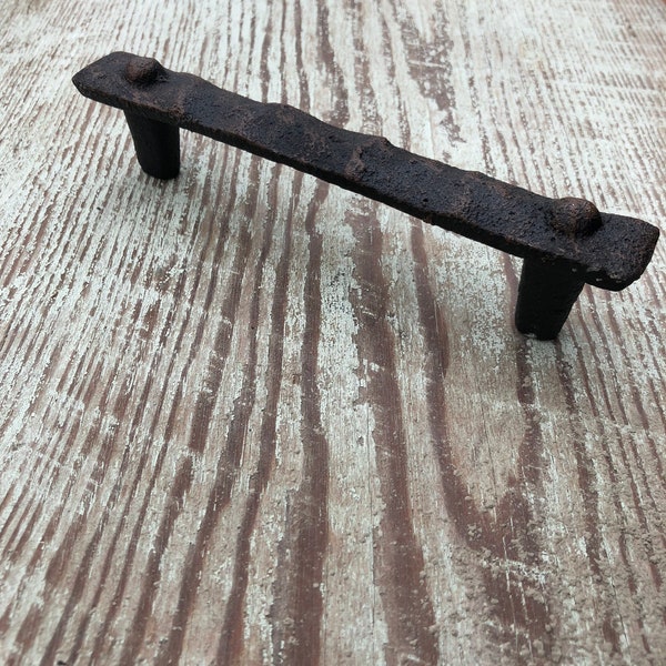 6 inch cast iron drawer handle pull distressed bronze