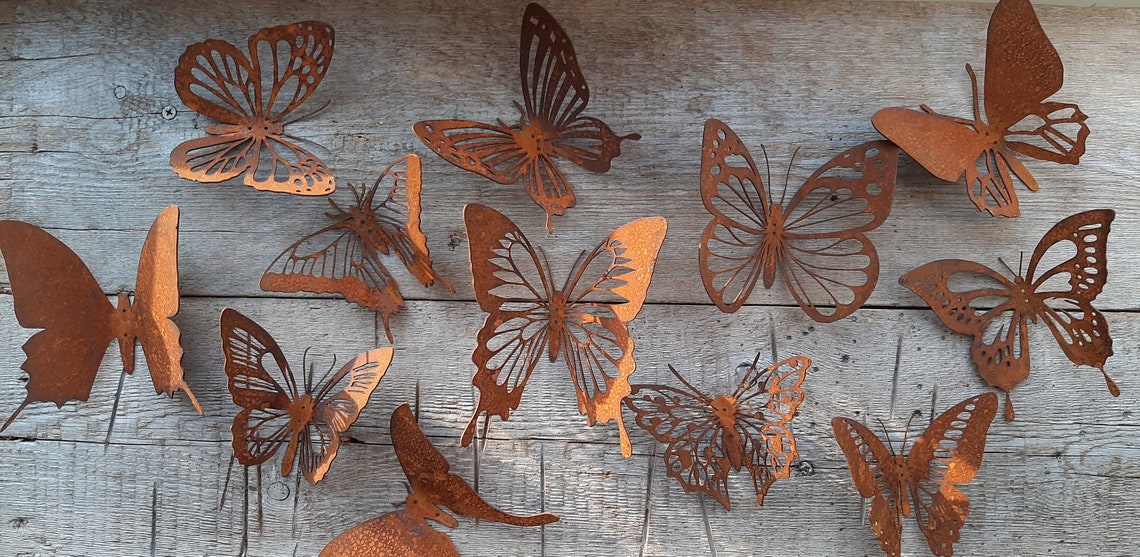 Rusty Metal Butterfly Art Rustic Butterfly gift Rusty Metal Etsy