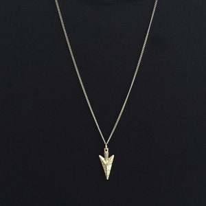 Arrowhead Pendant Necklace Arrowhead Hammered Pendant Necklace Arrowhead Jewelry Long BoHo Necklace