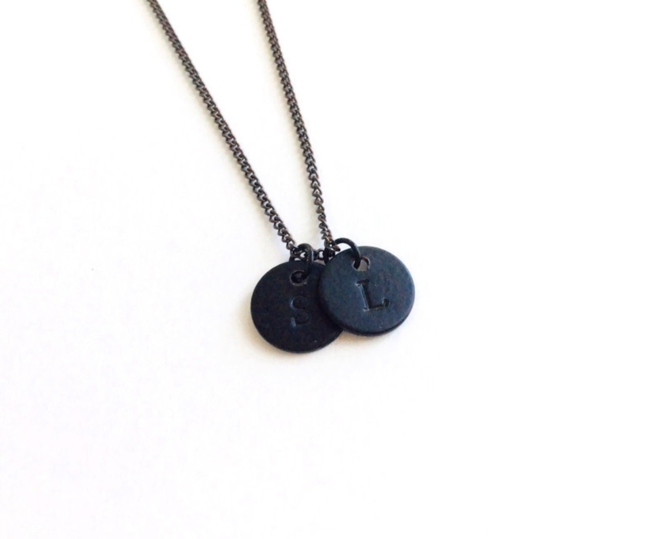 Flat disc shop necklace