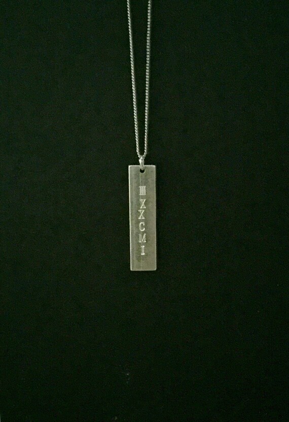 mens roman numeral necklace