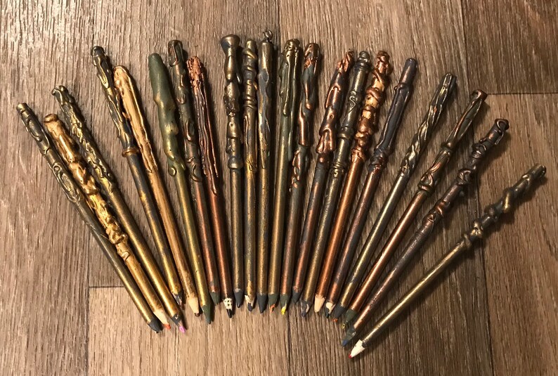 Wand Pencils 12 colored pencils~Harry Potter Inspired/_ 12 colored pencils /_gifts/_party favors/_for fun