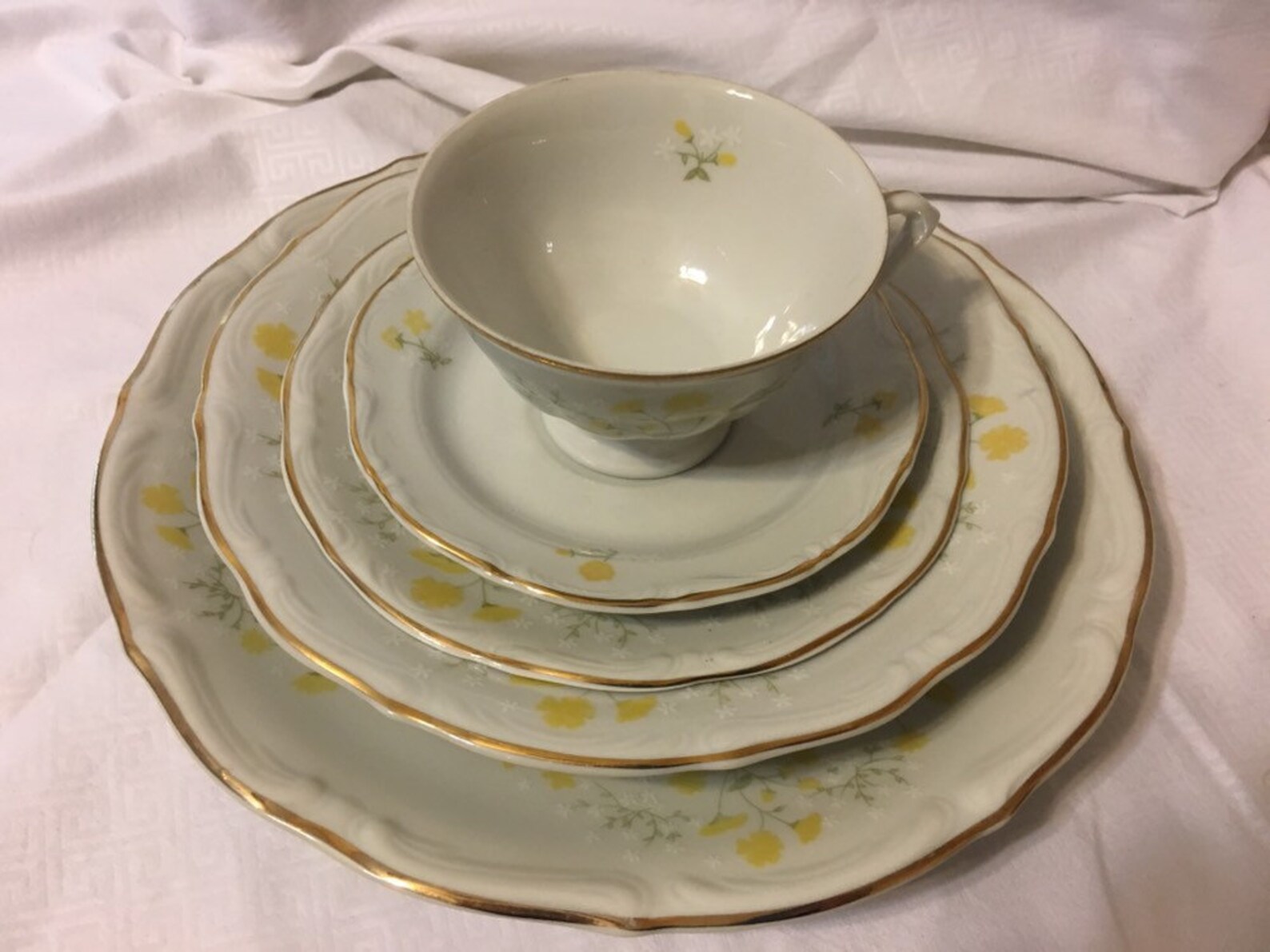 Walbrzych Poland China Springtime Pattern 5 Pc Set Etsy
