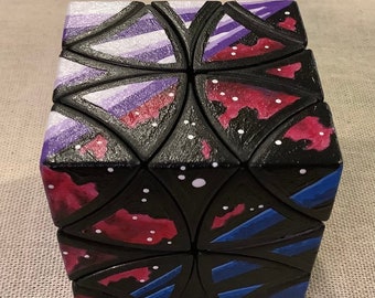 Creator/Destroyer —hand painted twisty puzzle Rubik’s cube