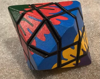 Splat — hand painted Rubik’s cube