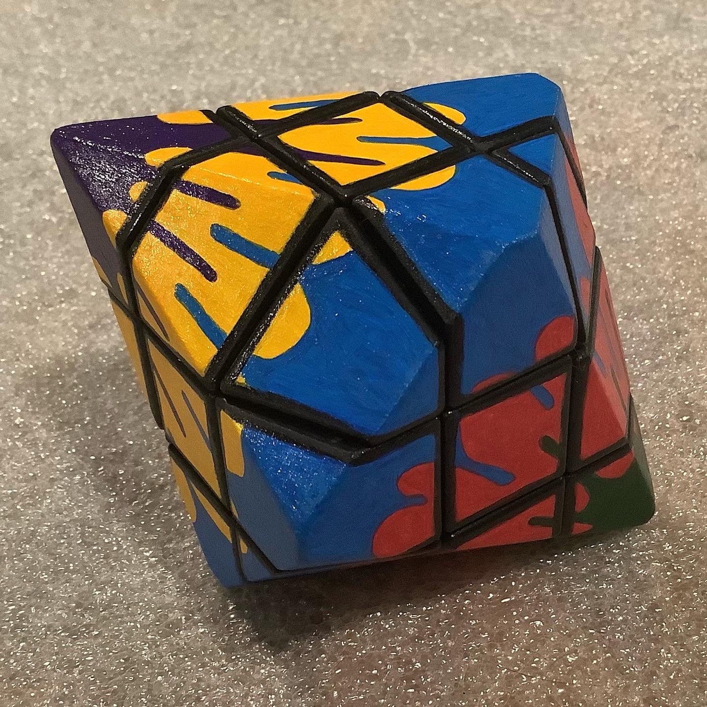 Splat Hand Painted Rubiks Cube - Etsy