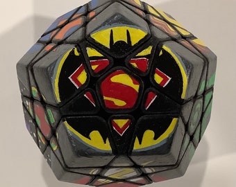 Brave and the Bold 28 —hand painted megaminx