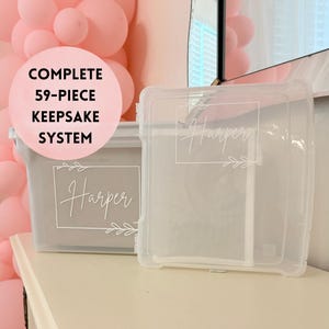 Sistema completo de recuerdos de 59 piezas: incluye Ultimate Kids Memory Box + Starter Kids Memory Case, personalizado, calidad de reliquia.