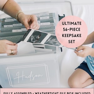 Ultimate Kids Memory Box | Personalized Children's Keepsake System | Baby to Graduation Memory Keeping
