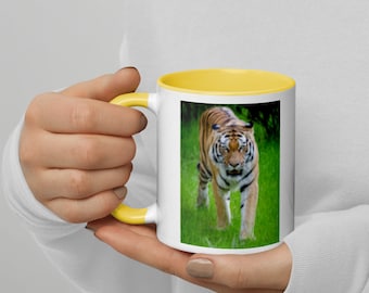 11 oz ceramic Tiger coffee mug with Color Inside