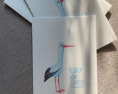 A6-Karte Storch