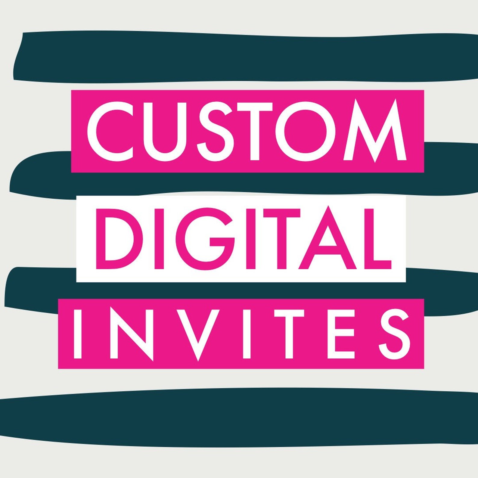 Custom Digital Invites Digital Invites Printable invites Etsy