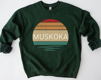 Muskoka Sweater, Cozy Cottage Sweater, Cottage Country, Cottage Life, Cabin Sweater, Lake Life, Ontario, Canada, Boating, Outdoors, Summer