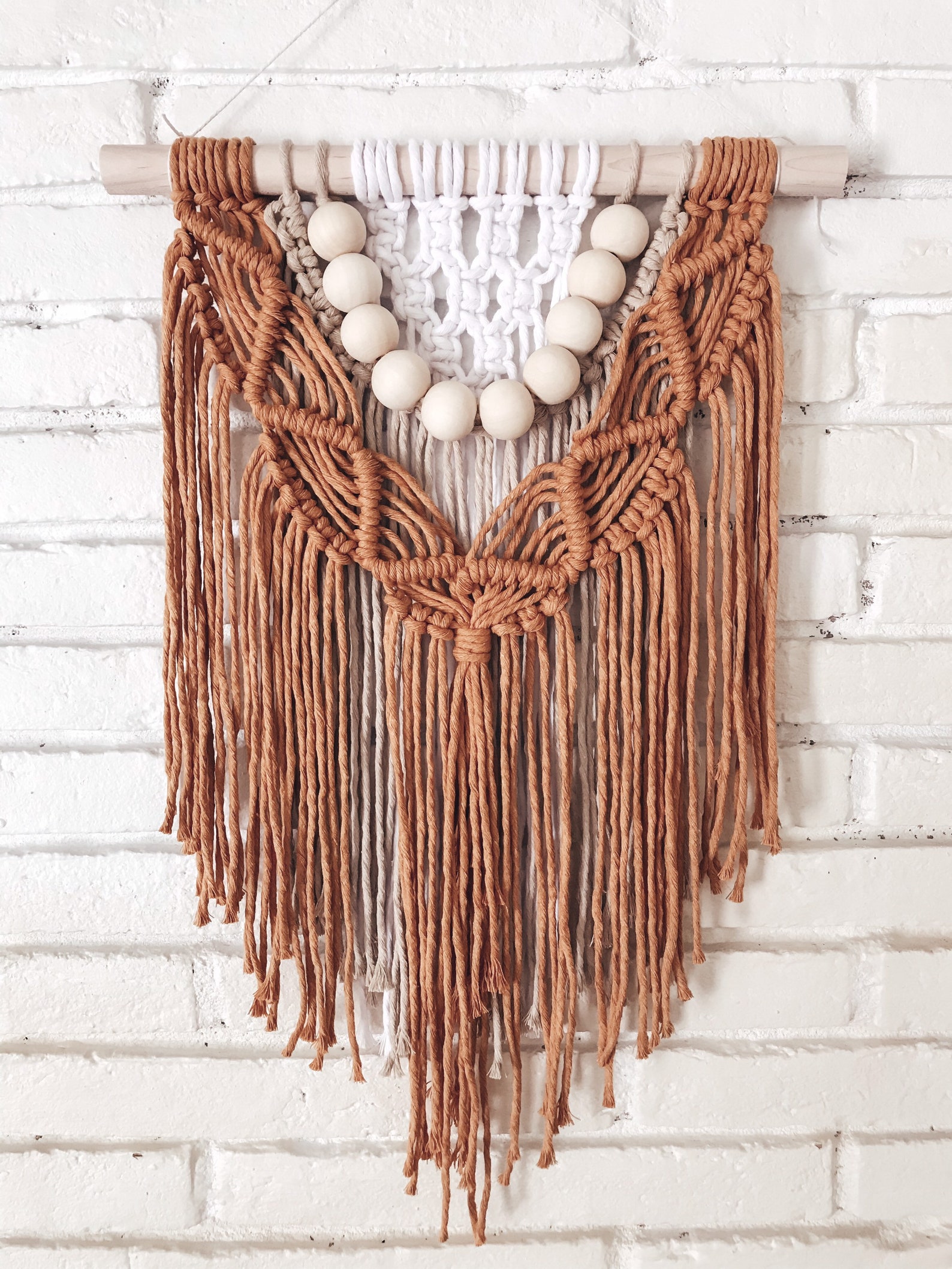 Multi color mustard macrame wall hanging boho tapestry Etsy