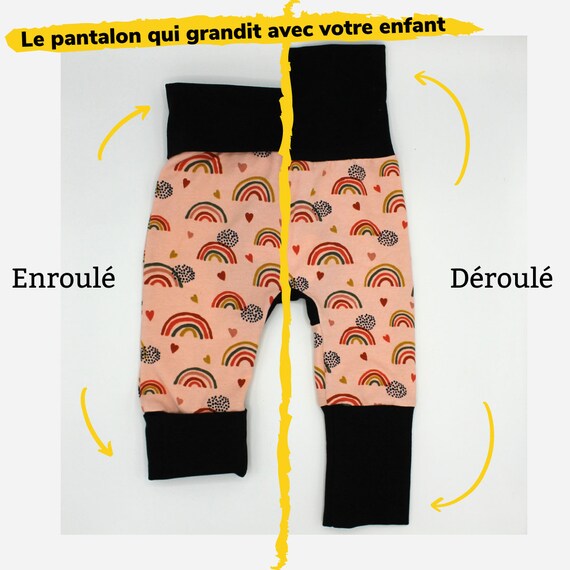 Pantalon Evolutif Bebe Enfant Arc En Ciel Oeko Tex Etsy Pantalon Evolutif Bebe Enfant Arc En Ciel Oeko Tex Etsy