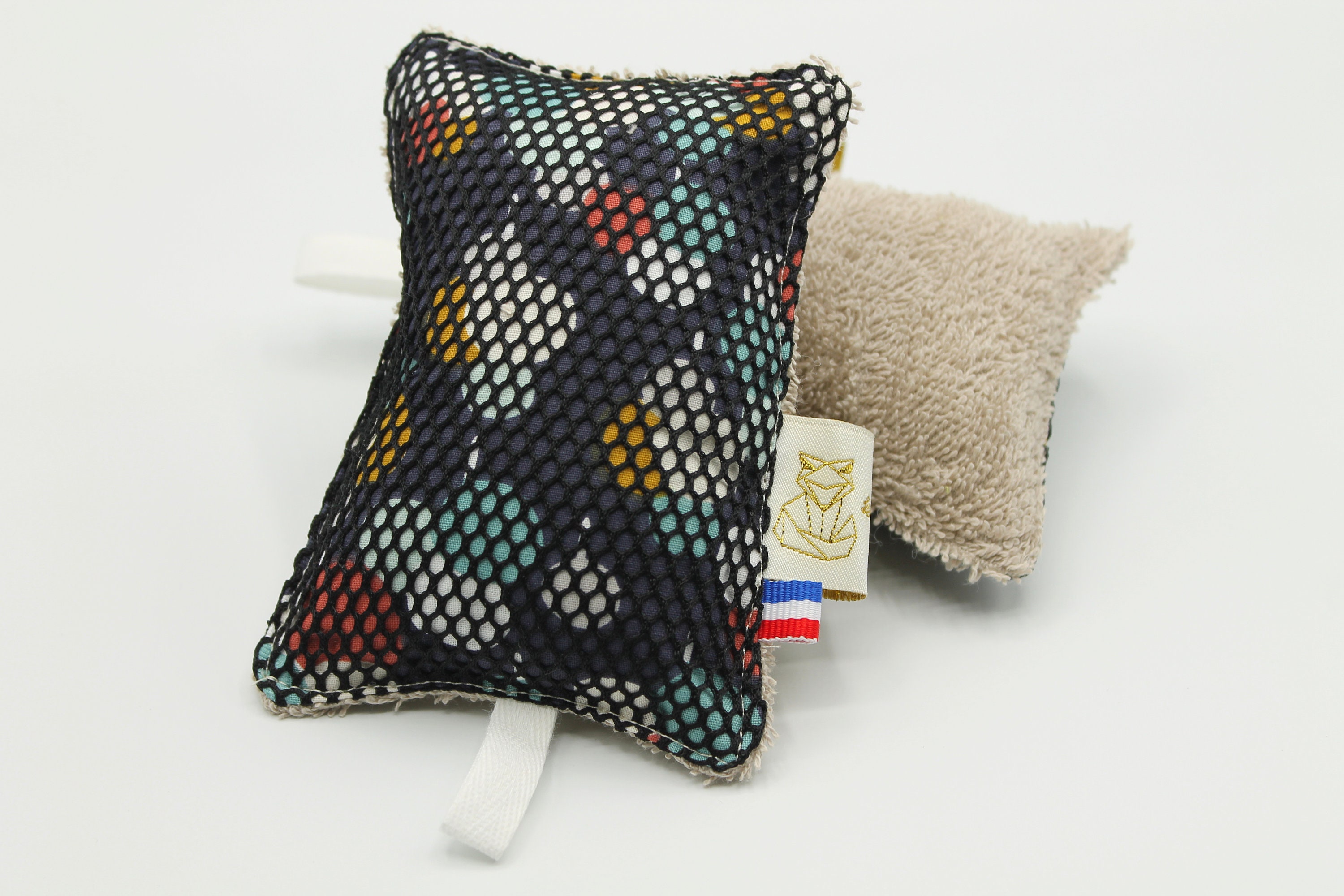 Eponge Lavable Double-Face Bubble, Grattante et Lavante, Zéro Déchet, Essuie-Tout Assortie