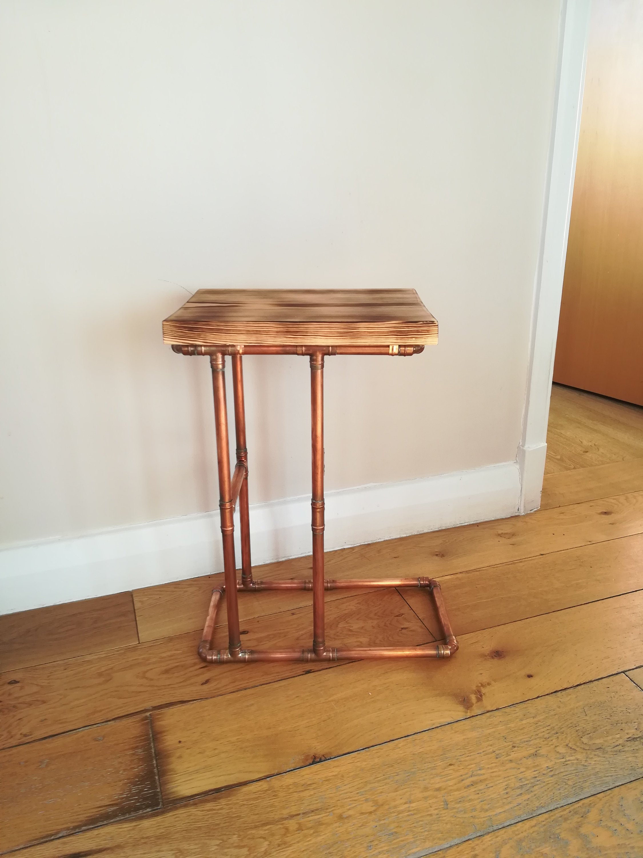 Copper Bedside Table Etsy UK
