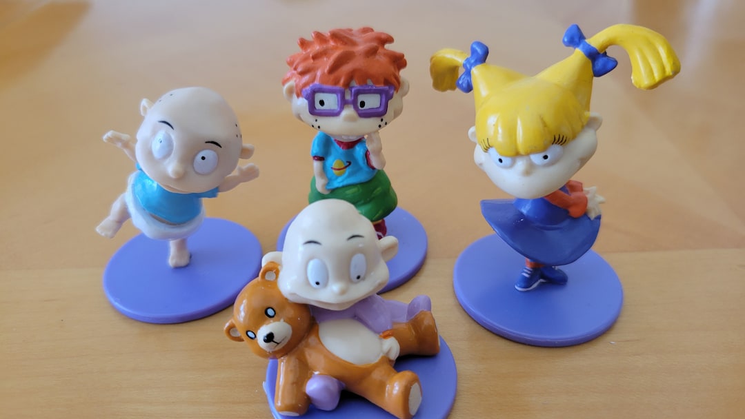 Nickelodeon 90s Rugrats Cartoon Series Chuckie & Angelica  Rugrats- Angelica and Chuck Cartoon Character Toy Set main image 1