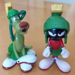 Marvin the Martian and K-9 pvc figure from 1990s by Applause.  Rare Brand New