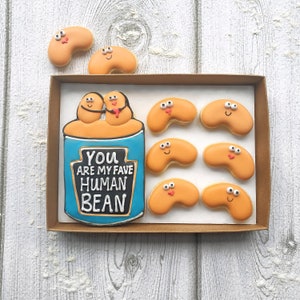 Hand-iced 'Fave Human Bean' Cookie LETTERBOX Gift/Thank you/Anniversary Gift/Birthday Gift