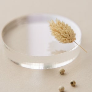 Acrylic Styling Blocks: Round Flat Lay Photography Props (2-Piece Set)