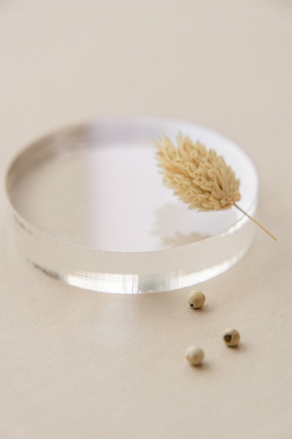 Acrylic Styling Blocks: Round Flat Lay Photography Props (2-Piece Set)