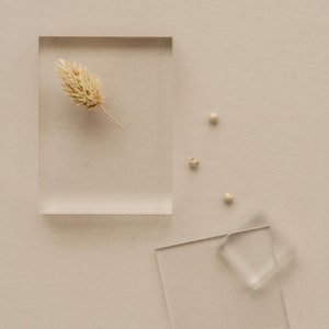 3-teiliges rechteckiges Mini Set // Beste Acryl Styling-Blöcke für Flat Lay Styling und Fotografie Kits