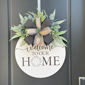 Eucalyptus Welcome Wreath: Front Door Decor, New Homeowner Gift