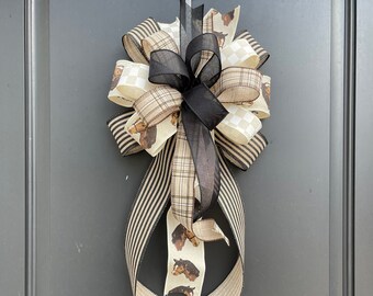 Horse Wreath Bow, Equestrian Bow, Stable Decor, Indoor or Outdoor Wreath Bow